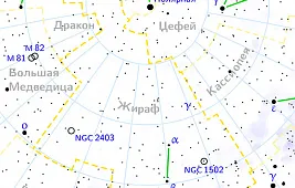 Созвездие Жираф на небе