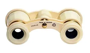 Бинокль театральный ЛЗОС БГН 2,5х24, слоновая кость, изображение 1