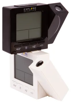 Часы цифровые Explore Scientific с проектором и термометром, белые, изображение 3