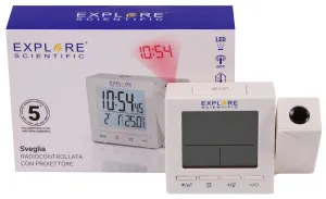 Часы цифровые Explore Scientific с проектором и термометром, белые, изображение 13