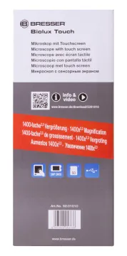 Микроскоп цифровой Bresser Biolux Touch LCD 40–1400x, изображение 18