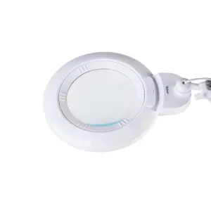 Лупа Veber 3D/5D, 1,75/2,25x, 150 мм, с подсветкой, на струбцине (8608D), изображение 2