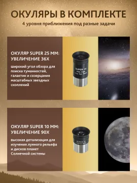 Телескоп Levenhuk New Skyline PLUS 114/900 EQ1, изображение 18
