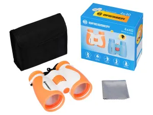 Бинокль детский Bresser Junior 4x40, оранжевый, изображение 2