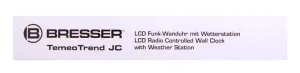 Метеостанция (настенные часы) Bresser TemeoTrend JC LCD с радиоуправлением, черная, изображение 13