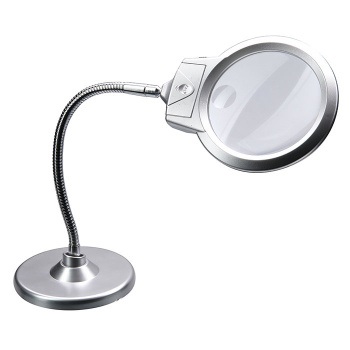 Лупа настольная 2,25/5х, 107/25 мм, с подсветкой (4B-6) Лупа настольная 2,25/5х, 107/25 мм, с подсветкой (4B-6)